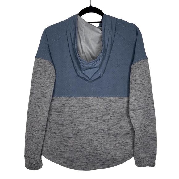 Columbia Colorblock Full Zip Athletic Perforated Hoodie Jacket Blue Gray Small - Picture 11 of 11
